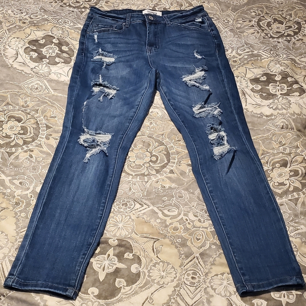 Distressed Blue Women's Jeans
